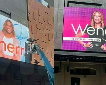 Wendy Williams billboard was replaced by the poster of Sherri Shepherd 